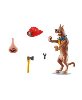 Playmobil scooby - doo! figura coleccionable bombero