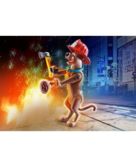 Playmobil scooby - doo! figura coleccionable bombero