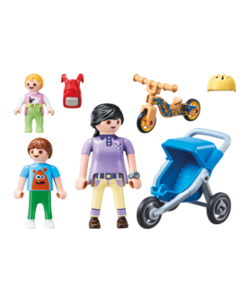 Playmobil ciudad mama con niños