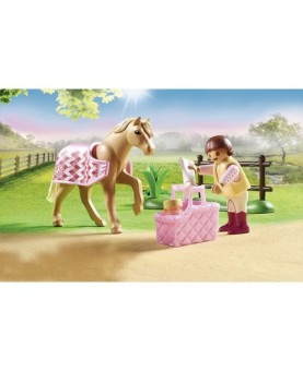 Playmobil coleccionable poni de equitacion aleman