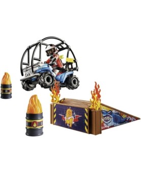 Playmobil starter pack stuntshow quad con rampa de fuego