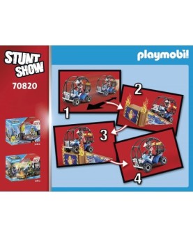 Playmobil starter pack stuntshow quad con rampa de fuego