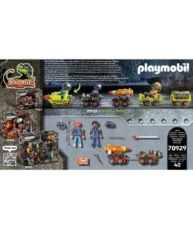 Playmobil dino mine carro de cohetes