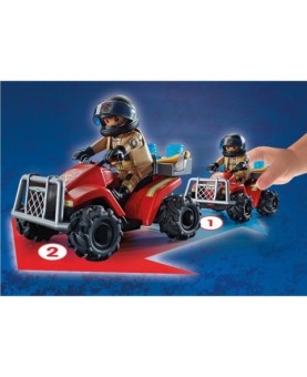 Playmobil bomberos -  speed quad