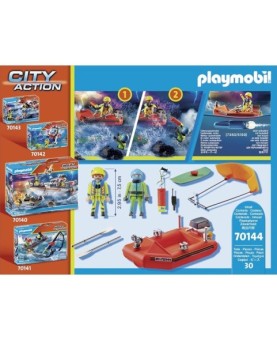 Playmobil rescate maritimo : rescate de kitsurfer con bote