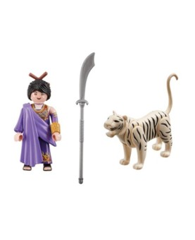 Playmobil luchadora asiatica con tigre