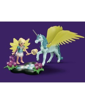 Playmobil crystal fairy con unicornio