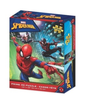 Puzzle lenticular prime 3d 200 piezas marvel spiderman & gwen & miles morales