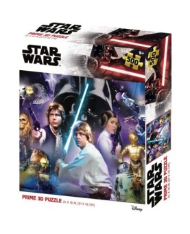 Puzle lenticular prime 3d 500 piezas star wars personajes