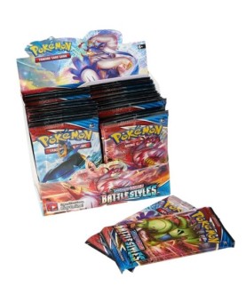 Juego de cartas sobre individual pokemon booster pack espada y escudo estilos de combate ingles