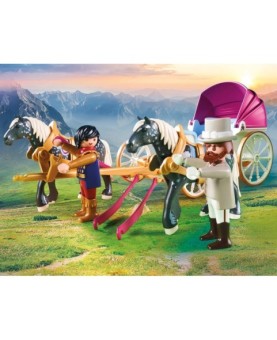 Playmobil carruaje romantico tirado por caballos