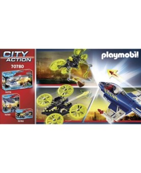 Playmobil policia avion : persecucion dron