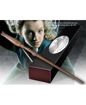 Replica the noble collection harry potter varita de luna lovegood caja decorada & placa identificativa