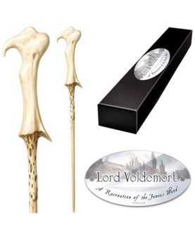 Replica the noble collection harry potter lord voldemort varita con caja y placa de identificacion