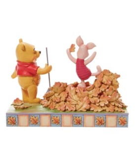 Figura enesco disney winnie the pooh pooh & piglet recogiendo hojas de otoño