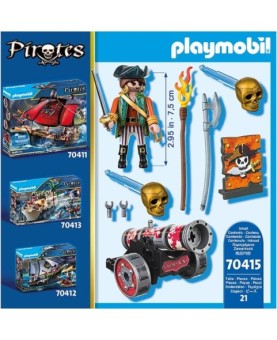 Playmobil pirates pirata con cañon