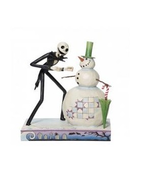 Figura enesco disney pesadilla antes de navidad jack descubriendo muñeco de nieve