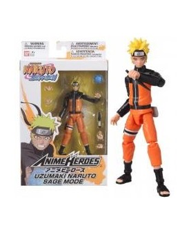 Figura bandai anime heroes naruto uzumaki naruto sage mode