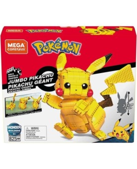 Figura mattel mega construx build pokemon jumbo pikachu 825 pcs