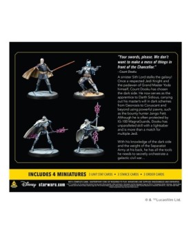 Juego de mesa star wars shatterpoint twice the pride count dooku squad pack