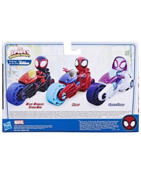 Marvel -  spidey y su superequipo -  miles morales con motocicleta