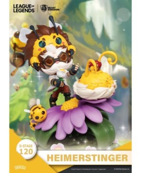 Set de 2 figuras beast kingdom dstage league of legends nunu beelump y heimerstinger