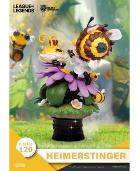 Set de 2 figuras beast kingdom dstage league of legends nunu beelump y heimerstinger