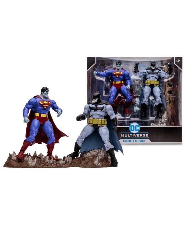 Pack de 2 figuras mcfarlane dc multiverse bizarro & batzarro