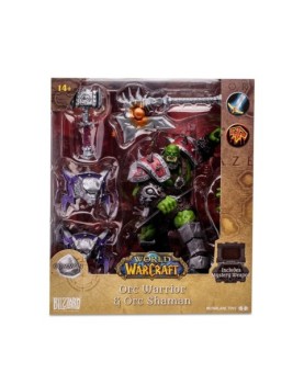 Figura mcfarlane toys world of warcraft orc warrior & orc shaman 15cm