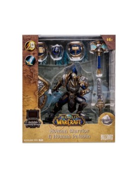 Figura mcfarlane toys world of warcraft human warrior & human paladin 15cm