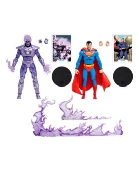 Pack 2 figuras mcfarflane toys dc collector atomic skull vs superman (gold label)