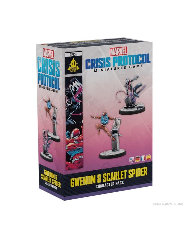 Juego de mesa marvel crisis protocol gwenom & scarlet spider edad recomendada 14 años