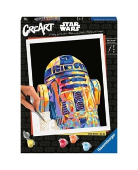 Kit para pintar con números ravensburger creart serie trend c polygon star wars: r2d2