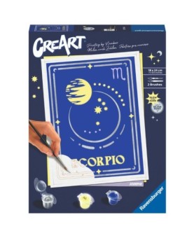 Kit para pintar con números ravensburger creart serie trend d zodiac: escorpio