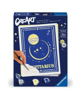 Kit para pintar con números ravensburger creart serie trend d zodiac: sagitario