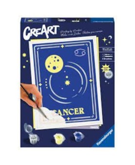 Kit para pintar con números ravensburger creart serie trend d zodiac: cancer