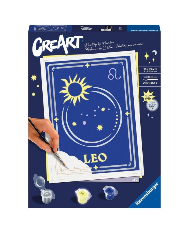 Kit para pintar con números ravensburger creart serie trend d zodiac: leo