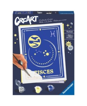 Kit para pintar con números ravensburger creart serie trend d zodiac: piscis