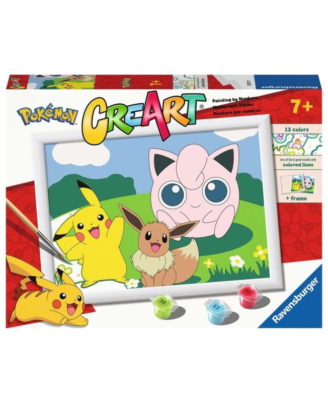 Kit para pintar con números ravensburger creart serie d pokemon: clasicos