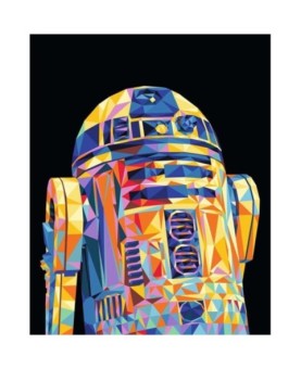 Kit para pintar con números ravensburger creart serie trend c polygon star wars: r2d2