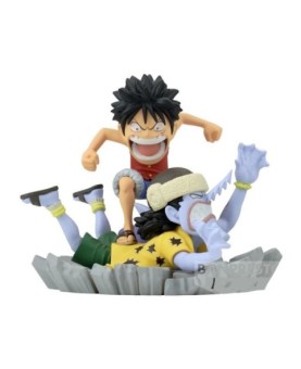 Figura banpresto one piece world collectable figure log stories monkey.d.luffy vs arlong 7cm