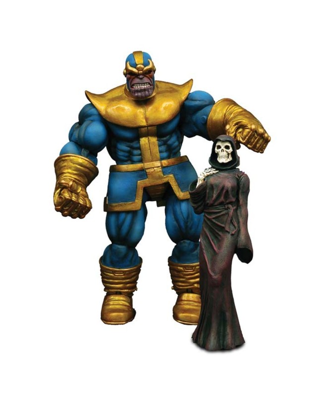 Figura diamond select toys marvel thanos accion pack con figura de la muerte