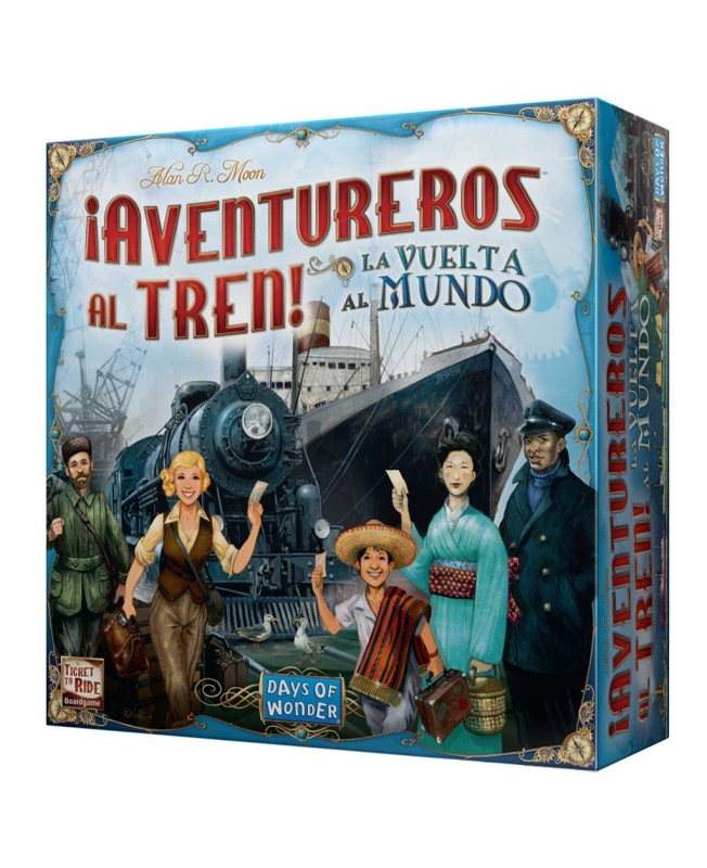 Juego de mesa ¡aventureros al tren! la vuelta al mundo pegi 8