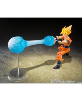 Figura tamashii nations sh figuarts dragon ball z super saiyan son goku's set teleport kamehameha 15cm