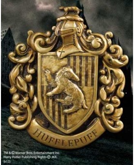 Escudo de pared the noble collection harry potter casa hufflepuff resina 20 x 28 cm