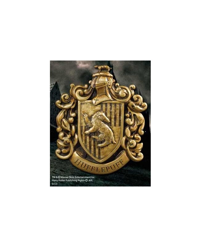 Escudo de pared the noble collection harry potter casa hufflepuff resina 20 x 28 cm