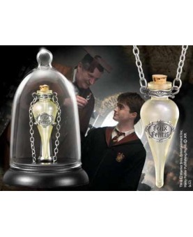 Réplica the noble collection harry potter collar en cristal con cadena poción suerte líquida